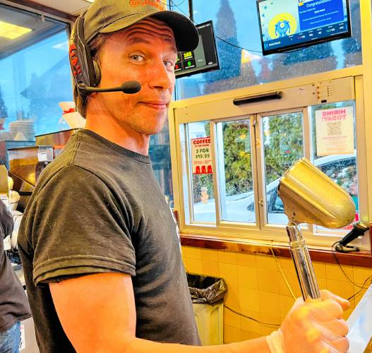 Tom Yeager was noticed for his voice about a year ago and is now doing spots for WJYY.