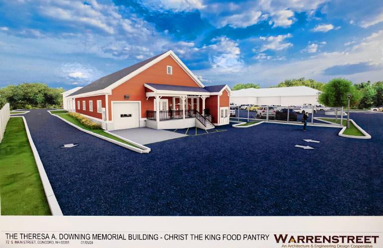 The architectural rendering of the new food pantry at Christ the King Church on South Main Street.
