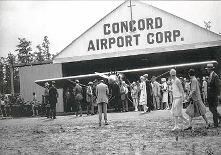 Charles Lindbergh's Spirit of St. Louis sits at the Concord, N.H., Airport in July 1927 where Lindbergh landed after his tour of America. (AP Photo)