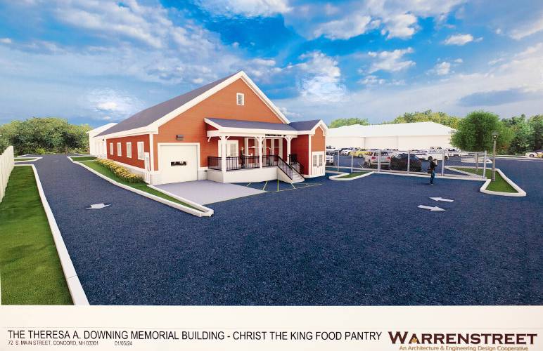 The architectural rendering of the new food pantry at Christ the King Church on South Main Street.