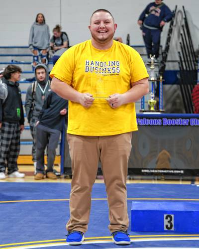 Bill Chavanelle was named the Division III coach of the year during the D-III state championships on Feb. 17, 2024.