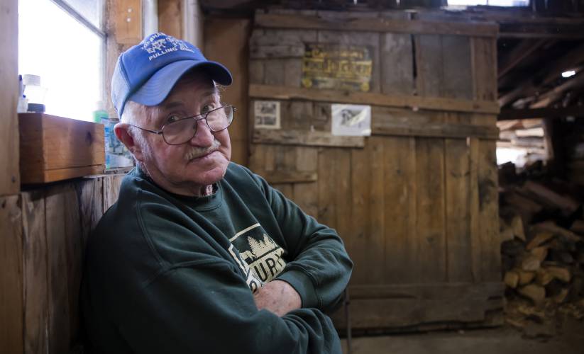 Jerry Courser sits in the sugar house that he and his brother, Tim built nearly 50 years ago on Schoodac Road in Warner.