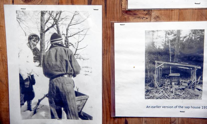 The Courser brothers father in a photo in their sugar house in Warner.