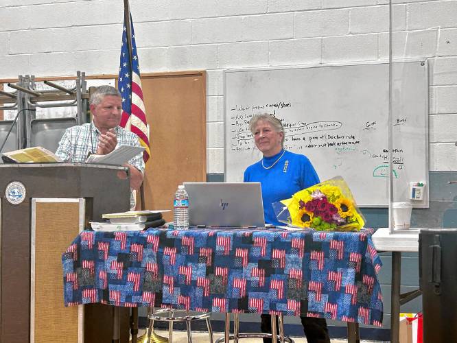 Linda Landry, town clerk gets emotional as Dunbarton applauds her for her 28 years of service