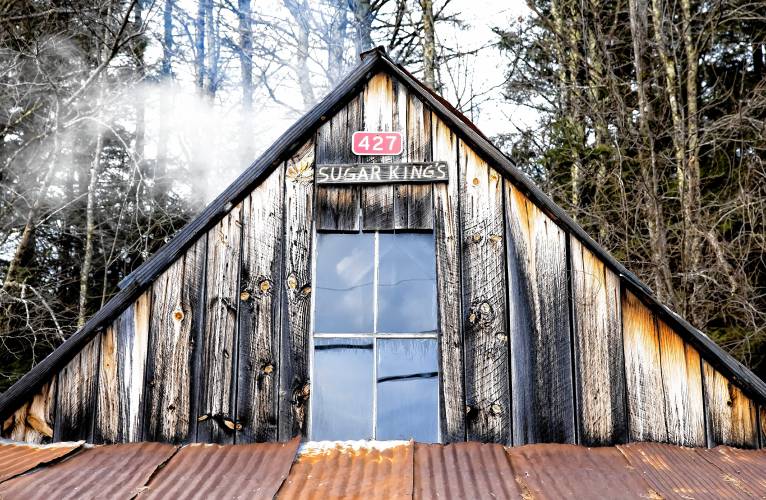 The sugar house that Jerry and Tim Courser built nearly 50 years ago on Schoodac Road in Warner.