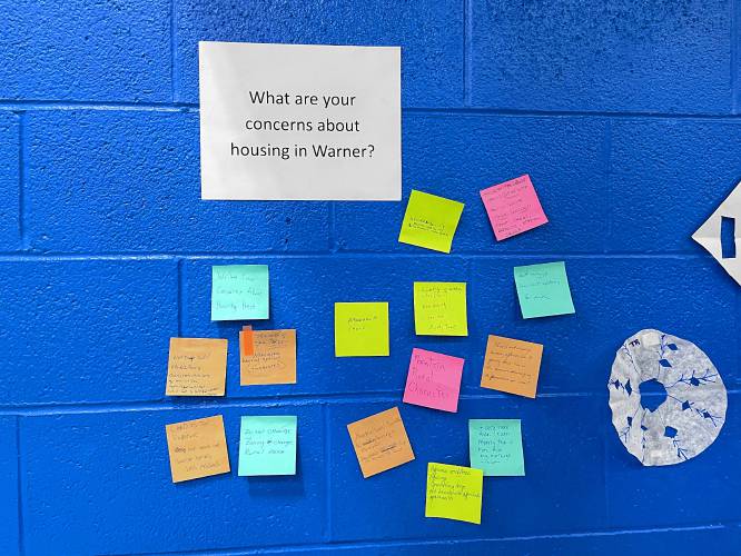 The Warner Housing Advisory Committee hosted a community forum Tuesday, inviting residents to share their housing concerns in town and think of new ideas for development.